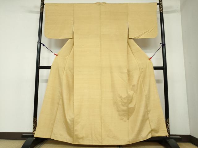 平和屋着物○結城紬 黄朽葉色 正絹 逸品 DAAY5418ud