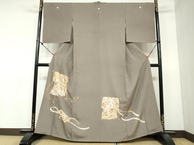 平和屋着物●豪華色留袖　誰が袖鳳凰草花文　金彩　正絹　逸品　DAAY5431ud