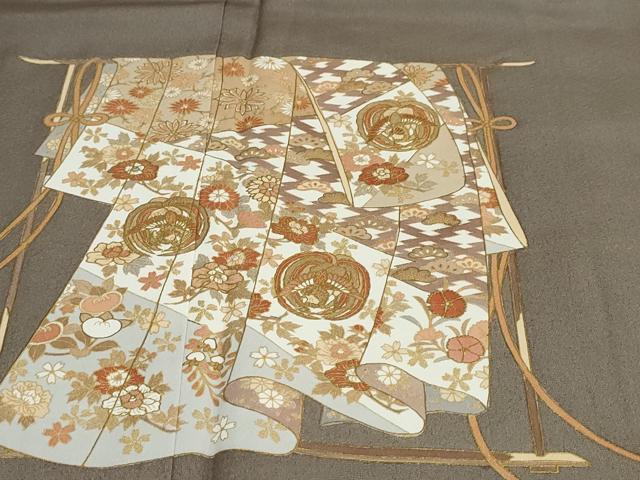 平和屋着物○豪華色留袖 誰が袖鳳凰草花文 金彩 正絹 逸品 DAAY5431ud