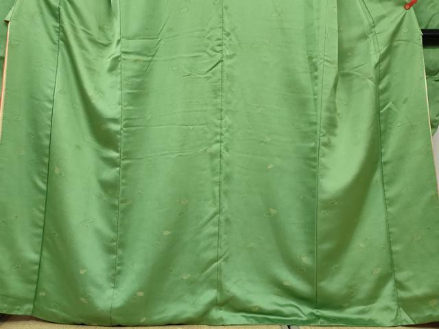 平和屋着物○豪華振袖 寿光織 舞桜文 淡黄色 金糸 反端