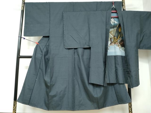 平和屋着物●男性　紬　アンサンブル　100亀甲　総詰め　正絹　逸品　未使用　DAAY5503ud