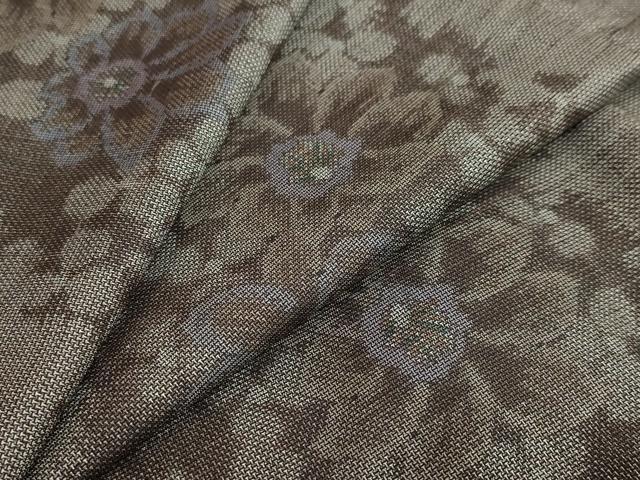 平和屋着物●本場大島紬　9マルキ　舞花文　正絹　逸品　DAAY5509ud