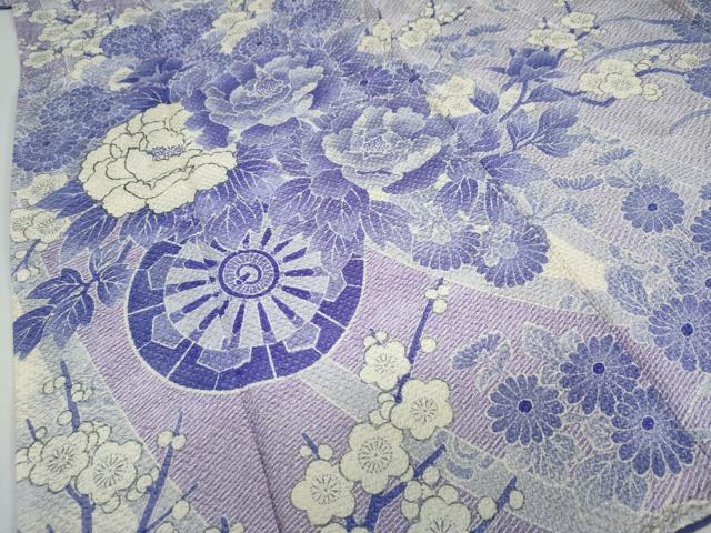 平和屋着物○名門 藤娘きぬたや・総絞り 振袖 花車文 正絹