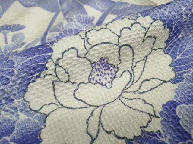 平和屋着物○名門 藤娘きぬたや・総絞り 振袖 花車文 正絹