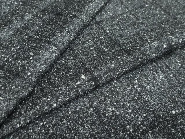 平和屋着物●上質な小紋　格子文　たたき染　正絹　逸品　DAAY5573ud