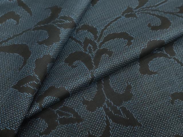 平和屋着物●本場大島紬　７マルキ　花唐草文　阪急百貨店扱い　正絹　逸品　未使用　DAAY5597ud