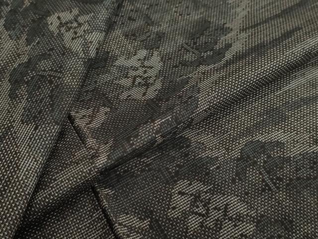 平和屋着物●本場大島紬　9マルキ　樹林風景文　正絹　逸品　DAAY5606ud