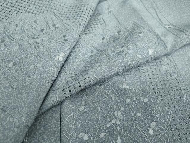 平和屋着物●中国三大刺繍　汕頭刺繍　スワトウ刺繍　小紋　正倉院洋花文　たたき染　ますいわ屋扱い　正絹　逸品　DAAY5626ud