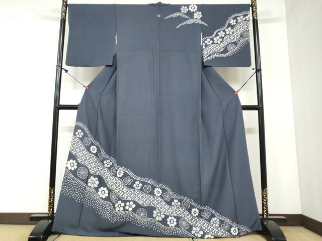 平和屋着物●訪問着　絞り　道長舞花文　正絹　逸品　DAAY5634ud