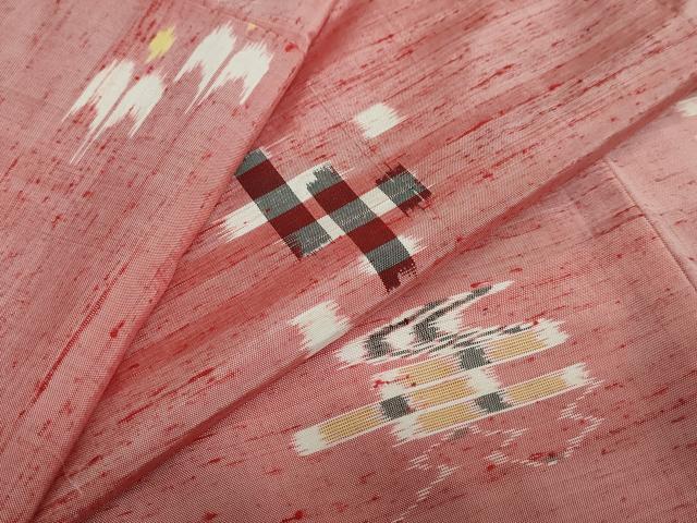 平和屋着物●本場琉球絣　正絹　逸品　DAAY5652ud