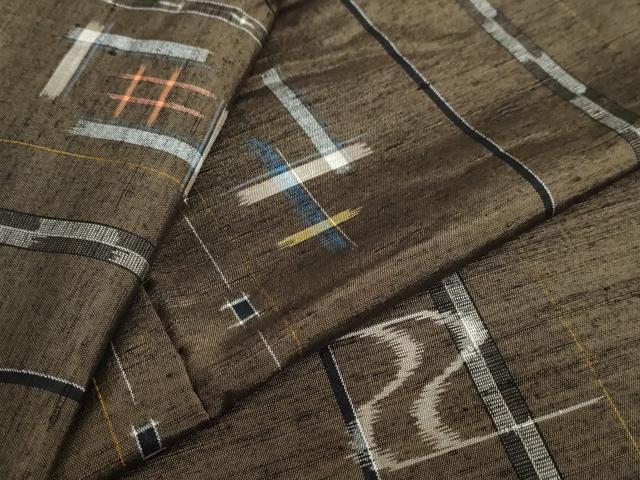 平和屋着物●本場琉球紬　正絹　逸品　DAAY5673ud