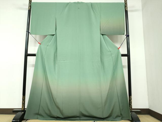 平和屋着物●訪問着　霞文　暈し染め　ロング丈　正絹　逸品　DAAY5681ud