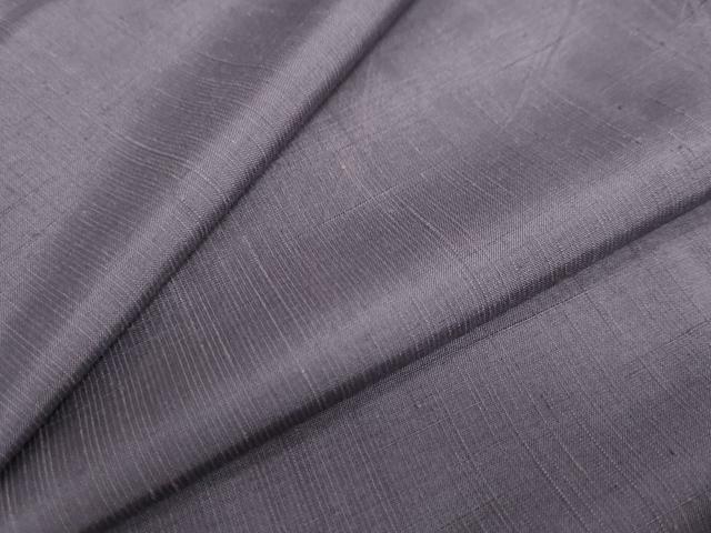平和屋着物●結城紬　紅消鼠色　正絹　逸品　DAAY5700ud