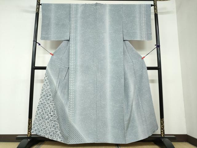 平和屋着物●訪問着　流水霞文　暈し染め　正絹　逸品　DAAY5702ud