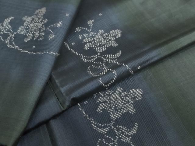 平和屋着物●本場大島紬　花唐草文　正絹　逸品　DAAY5716ud