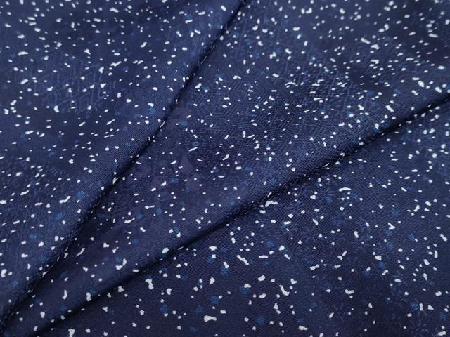 平和屋着物●藍造り国選定無形文化財　藍師・佐藤昭人　藍工房　小紋　大小霰　正絹　逸品　DAAY5761ud