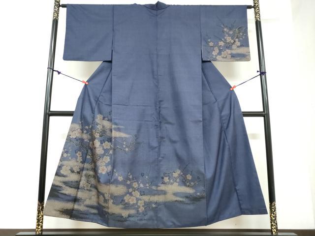 平和屋着物●本場大島紬　訪問着　7マルキ　枝梅文　正絹　逸品　DAAY5789ud