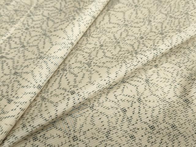 平和屋着物●上質な紬　麻の葉文様　正絹　逸品　DAAY5820ud