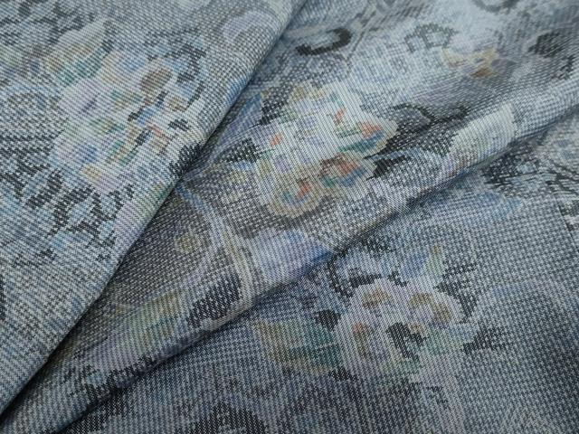 平和屋着物●都喜ヱ門　本場大島紬　本場大島紬　7マルキ　総絣　更紗花唐草文　藤絹織物謹製　正絹　逸品　DAAY5834ud