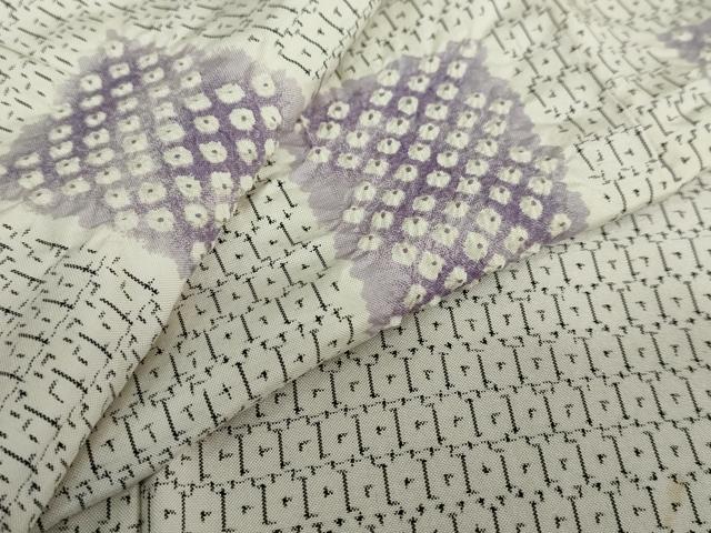 平和屋着物●上質な紬　絞り　短冊文　正絹　逸品　DAAY5846ud