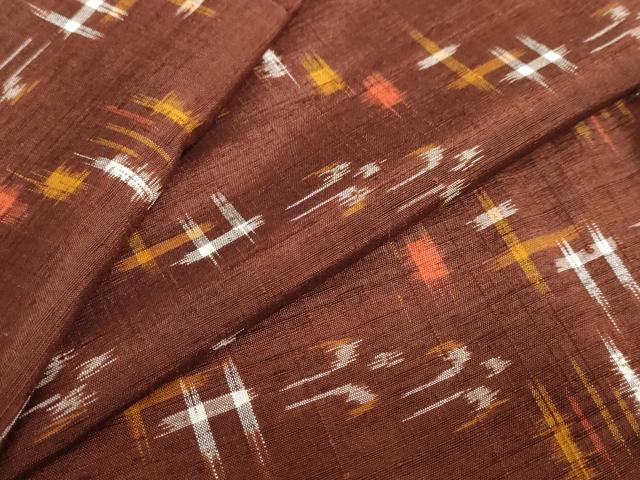 平和屋着物●本場琉球紬　絣文様　正絹　逸品　未使用　DAAY5861ud