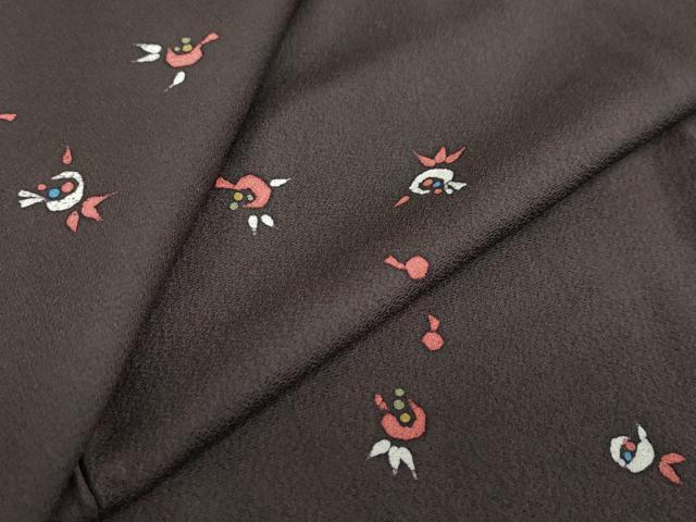 平和屋着物●上質な小紋　抽象文様　正絹　逸品　DAAY5893ud