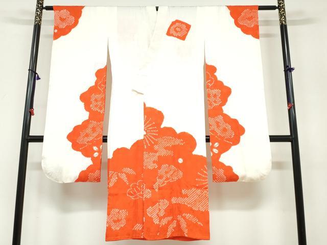 平和屋着物●振袖用長襦袢　無双仕立て　絞り　雲霞草花文　正絹　逸品　DAAY5902ud