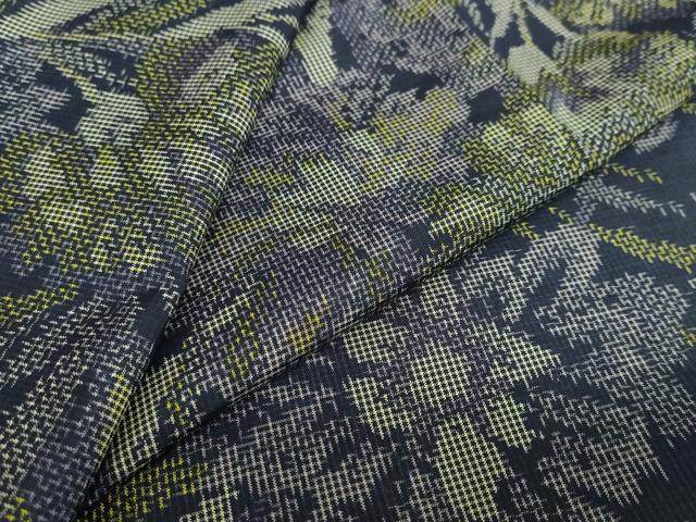 平和屋着物●上質な紬　草花文　正絹　逸品　DAAY5951ud