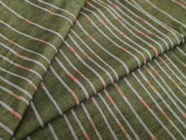 平和屋着物●上質な紬　変わり縞　正絹　逸品　DAAY5952ud