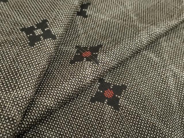 平和屋着物●本場大島紬　7マルキ　菱文　正絹　逸品　DAAY5972ud