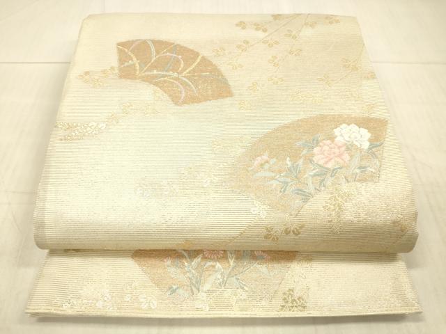 平和屋着物○九寸名古屋帯 草花丸文 正絹 逸品 CABC8415dy 平和屋着物