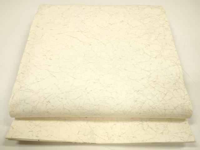 平和屋着物▽スリーシーズン　春夏秋　両面　全通柄袋帯　雪輪杜若文　正絹　逸品　DAAY8034cm_6