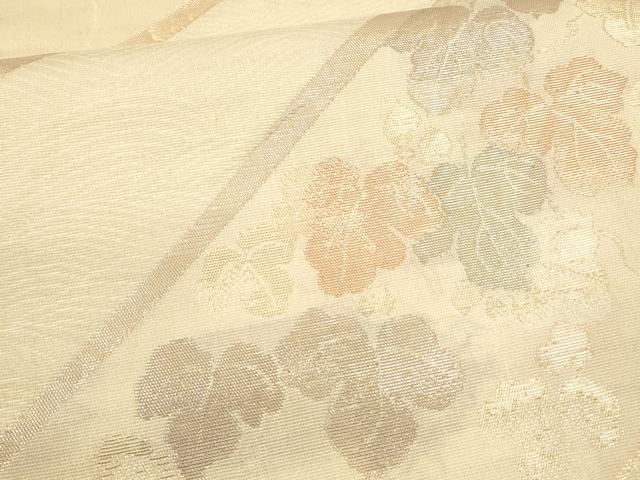 平和屋着物＊夏物　六通柄袋帯　蔦の葉文　金糸　正絹　逸品　DAAY8148cm 平和屋着物＊夏物 六通柄袋帯 蔦の葉文 金糸 正絹 逸品 DAAY8148cm 袋帯