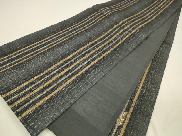 平和屋着物＊夏物　太鼓柄袋帯　矢羽間道　金銀糸　正絹　逸品　DAAY8149cm_5