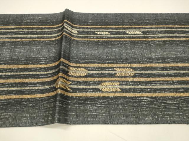 平和屋着物＊夏物　太鼓柄袋帯　矢羽間道　金銀糸　正絹　逸品　DAAY8149cm_4