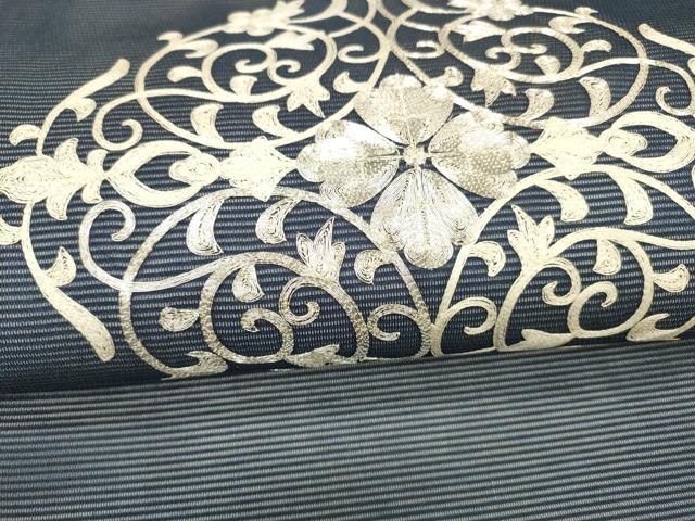 平和屋着物＊夏物 九寸開き名古屋帯 駒刺繍 総刺繍 正倉
