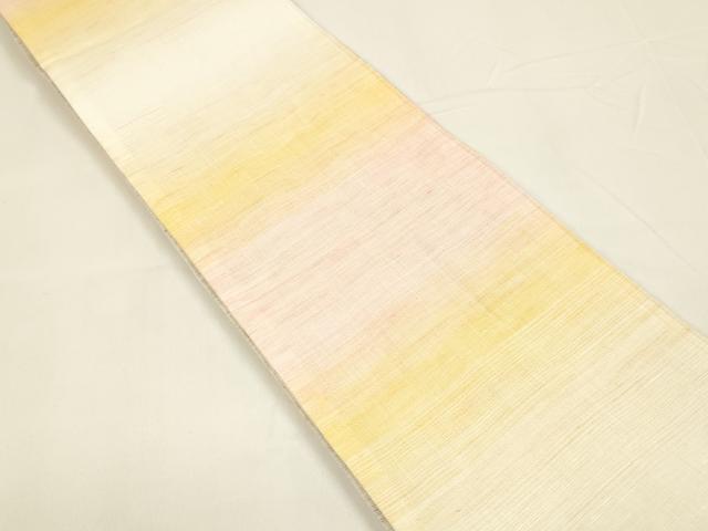 平和屋着物＊夏物　半幅帯　紅花染　霞文　麻　逸品　DAAY8157cm_1