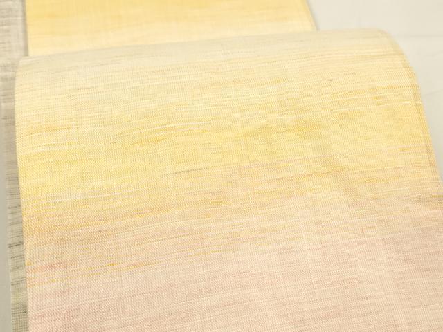 平和屋着物＊夏物　半幅帯　紅花染　霞文　麻　逸品　DAAY8157cm 平和屋着物＊夏物 半幅帯 紅花染 霞文 麻 逸品 DAAY8157cm