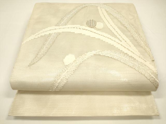 平和屋着物＊夏物　太鼓柄　本袋帯　露草文　銀糸　正絹　逸品　DAAY8172cm