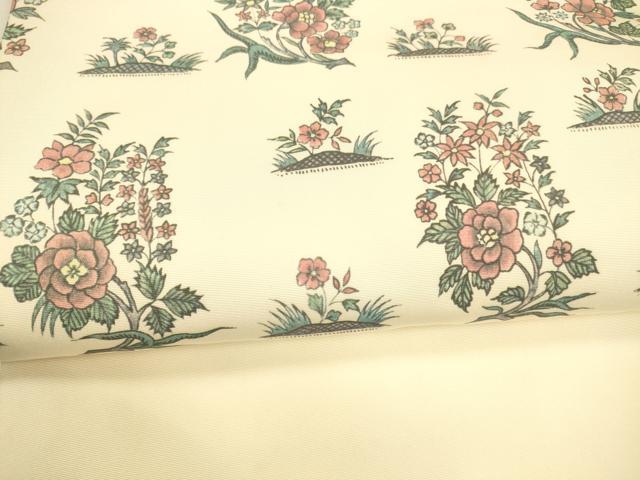 平和屋着物●塩瀬　九寸名古屋帯　草花文　正絹　逸品　DAAY8210cm 平和屋着物○塩瀬 九寸名古屋帯 草花文 正絹 逸品 DAAY8210cm