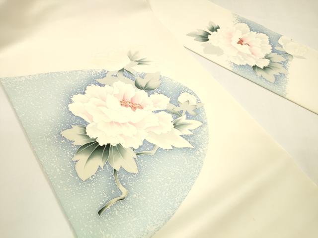 平和屋着物○塩瀬 九寸名古屋帯 枝花文 金彩 正絹 逸品 DAAY8238cm