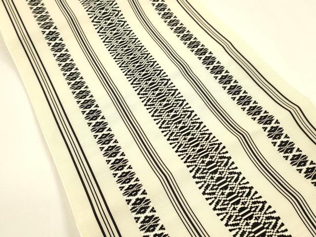 平和屋着物＊夏物　本場筑前博多織　八寸名古屋帯　紗献上　正絹　逸品　DAAY8312cm