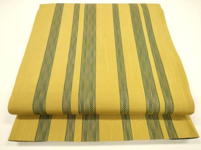 平和屋着物＊夏物　両面　全通柄袋帯　間道　金糸　正絹　逸品　DAAY8342cm