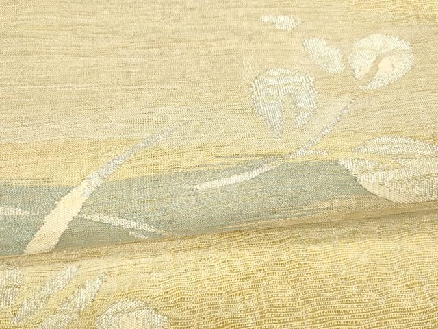 平和屋着物＊夏物 西陣 川島織物 松坂屋『染織名作展』 太鼓柄袋帯 枝葉