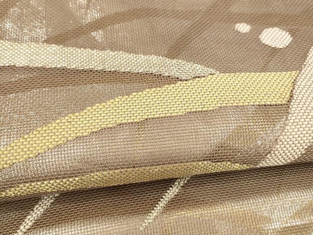 平和屋着物＊夏物 太鼓柄袋帯 露草文 金糸 正絹 逸品 DAAY8410cm