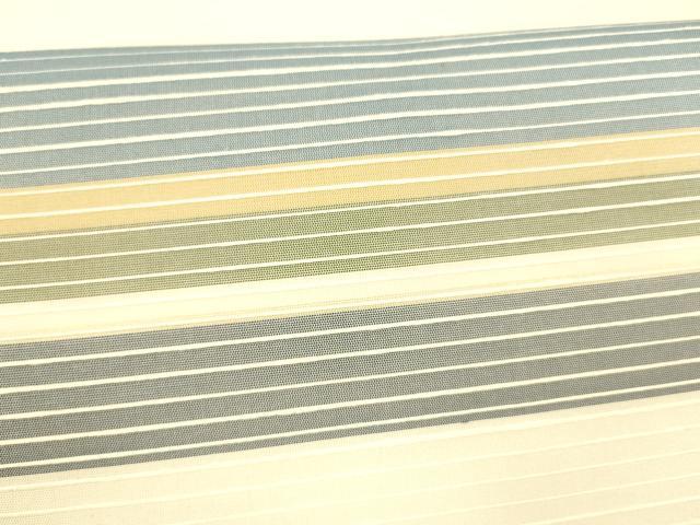 平和屋着物＊夏物　太鼓柄袋帯　横段文　銀糸　ますいわ屋扱い　正絹　逸品　DAAY8437cm 平和屋着物＊夏物 太鼓柄袋帯 横段文 銀糸 ますいわ屋扱い