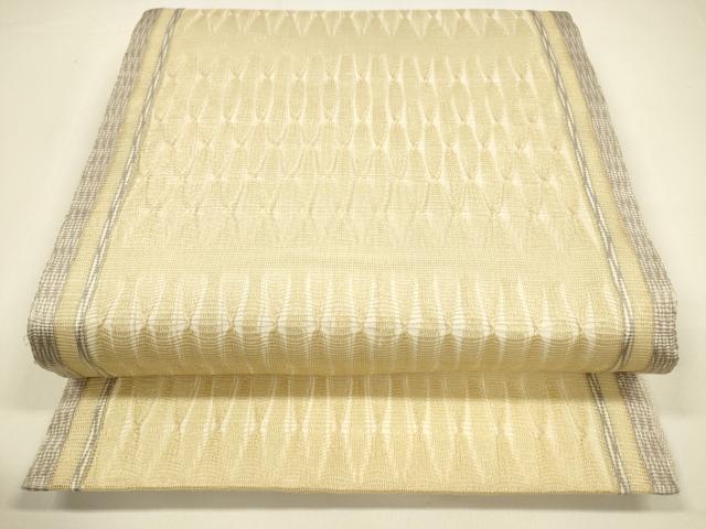 平和屋着物＊夏物　太鼓柄袋帯　もじり織　抽象文様　金糸　正絹　逸品　DAAY8451cm