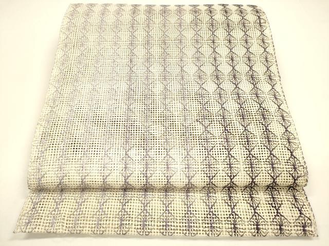 平和屋着物＊夏物　八寸名古屋帯　抽象間道　正絹　逸品　DAAY8497cm