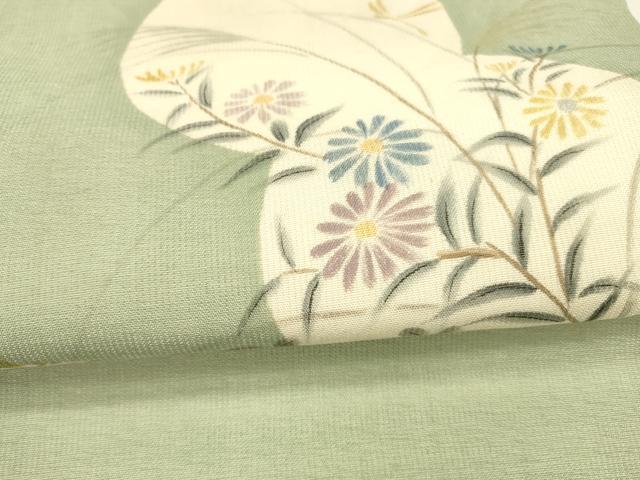 平和屋着物＊夏物　つけ帯　手描き　蜻蛉草花文　金銀彩　正絹　逸品　DAAY8519cm 平和屋着物＊夏物 つけ帯 手描き 蜻蛉草花文 金銀彩 正絹 逸品