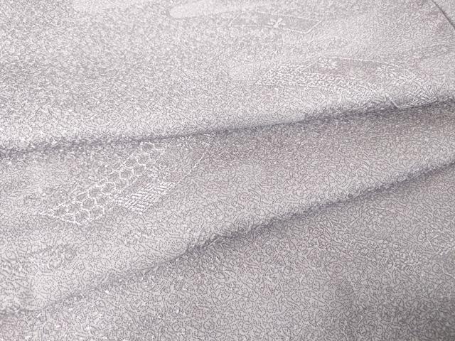 平和屋着物●江戸小紋　短冊花地紋　藤色　正絹　逸品　DAAY9225az